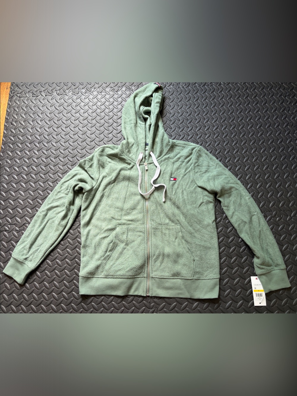 Tommy Hilfiger Sport Sage Green Zip-Up Hooded Sweatshirt MWT